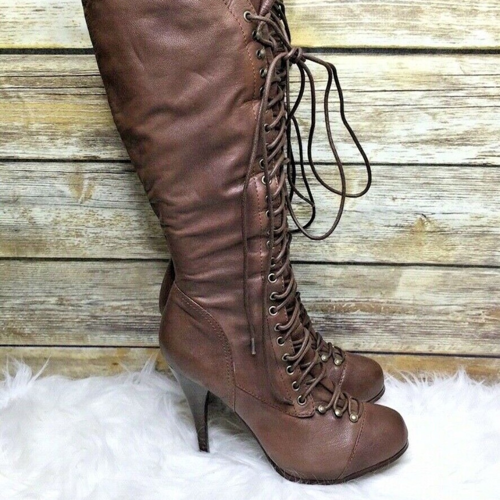 Bakers Stevie Brown Leather Knee High Boots - Picture 2 of 8